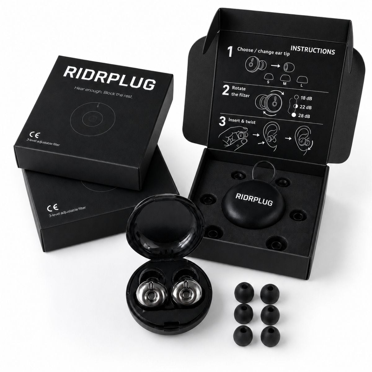 Ridrplug — Ride Longer. Hear Better. More Focus.